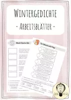 Vorschau - Arbeitsblätter - Gedichte Winter - Lyrische Arbeit in der Grundschule - Deckblatt