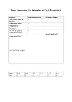 Vorschau - Anderer Materialtyp - Bewertungsraster Lesenote Französisch - Seite 2