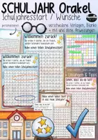 Vorschau - Mal- und Bastelvorlagen - Orakel - Start ins neue Schuljahr / Schuljahresanfang Suchsel - Deckblatt