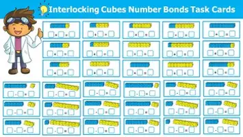 Προεπισκόπηση - Flashcards - Interlocking Cubes Number Bonds to Ten (Addition, Subtraction) - Εξώφυλλο