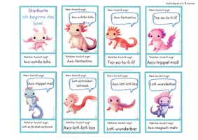 Vorschau - Spiele - Axolotl Lesespiel Ich habe ... Wer hat ...? - Seite 1
