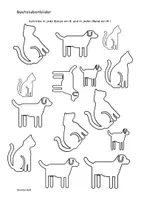 Vorschau - Mal- und Bastelvorlagen - Buchstaben lernen - Figur-Grund-Wahrnehmung - Visuelle Differenzierung - Seite 1
