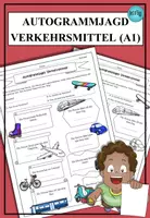 Vorschau - Arbeitsblätter - Autogrammjagd Spiel Bingo Verkehrsmittel DaF DaZ ab A1 - Deckblatt