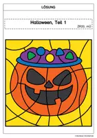 Vorschau - Arbeitsblätter - Rechnen und malen zu Halloween - Zahlenraum 20 mit Übergang - Seite 2