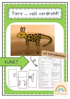 Vorschau - Arbeitsblätter - Kunstprojekt: Tiere - voll verdreht - Deckblatt