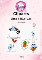Vorschau - selbst erstellte Cliparts/Grafiken - CLiparts - Elmo Teil 2 - Figuren für den Unterricht - Deckblatt