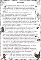 Vorschau - Arbeitsblätter - Halloween Leseweg, Sachtext, Leseübung, Klasse 3, Klasse 4 - Seite 2