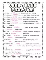 Vorschau - Arbeitsblätter - Verb tenses Prüfung Test Exam - Seite 3