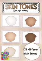 Vista previa - Refuerzo / NEE / Materiales de apoyo - Plantillas para plastilina color de piel / Skin tones dough mats - Portada