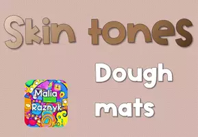 Vista previa - Refuerzo / NEE / Materiales de apoyo - Plantillas para plastilina color de piel / Skin tones dough mats - página 2