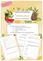Vorschau - Arbeitsblätter - Fragensammlung Biologie: Stoffwechsel (Ernährung/Verdauung) - Deckblatt