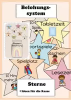 Vorschau - Poster - Belohungssterne Belohnungssystem Belohnung Klassenmanagement Klassengemeinschaft stärken - Deckblatt