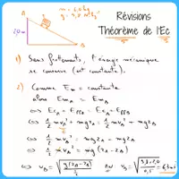 Aperçu - Cartes d'exercices - Exo corrigé : Théorème de l’énergie cinétique - Page 3