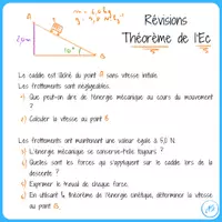 Aperçu - Cartes d'exercices - Exo corrigé : Théorème de l’énergie cinétique - Page 2