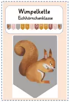 Vorschau - Anderer Materialtyp - Wimpelkette Willkommen Eichhörnchen - Deckblatt