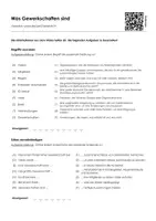 Vorschau - Arbeitsblätter - 1 Video, viele Übungen: Was Gewerkschaften sind - Deckblatt