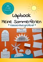 Vorschau - Arbeitsblätter - Lapbook: Meine Sommerferien waren... - Sommerferien Rückblick - Deckblatt