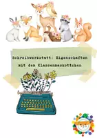 Vorschau - Aufgabenkarten - Schreibwerkstatt Klassenmaskottchen - Deckblatt
