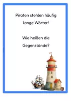 Vorschau - Stationenlernen - Klettmappe Wörter lesen - zusammengesetzte Nomen Piraten - Seite 2