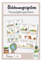 Vorschau - Mal- und Bastelvorlagen - Gutscheine Hausaufgabenfrei Belohnungssystem - Deckblatt