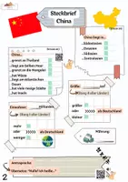 Vorschau - Arbeitsblätter - Materialpaket Steckbrief China differenziert mit Lösungen - Deckblatt