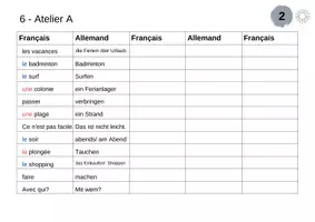 Vorschau - Arbeitsblätter - Materialpaket Vokabeltabellen für Tous ensemble 1 Lektion 1-6 - Seite 3