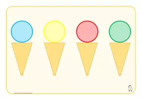 Vorschau - Stationenlernen - Klettmappen: Eiskugeln (Farben) - Seite 3