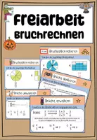 Vorschau - Stationenlernen - Mathe Bruchrechnen (Freiarbeit, Lerntheke) - Deckblatt