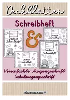 Vorschau - Arbeitsblätter - Deckblatt / Heftumschlag: Deutsch Schreibschrift (VA, SA) - Deckblatt