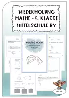 Vorschau - Stundenentwürfe - Wiederholungsheft Mathe - 5. Klasse - Mittelschule Bayern - Deckblatt