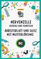 Vorschau - Stundenentwürfe - Nervenzellen Aufbau und Funktion - Arbeitsblatt und Quiz - Deckblatt