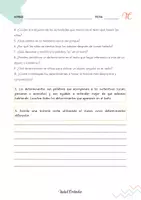 Vista previa - Hojas de trabajo - LECTURAS COMPRENSIVAS Y GRAMÁTICA: LOS DETERMINANTES - página 2