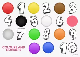 anteprima - Materiale di supporto/inclusione - colours and numbers bingo - Pagina 1