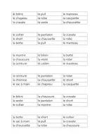 Vorschau - Spiele - BINGO les vêtements Dis Donc 5 unité 6 - Seite 1