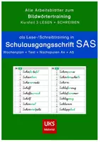 Vorschau - Arbeitsblätter - Schreibschrifttraining in SAS - Wörter mit Zischlauten und Schärfungen - Deckblatt