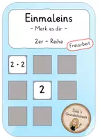 Vorschau - Spiele - Einmaleins - Spiel: Merk es dir! 2er-Reihe - Freiarbeit - Deckblatt