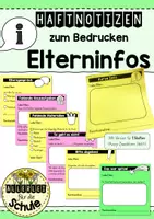 Vorschau - Merkblätter - Elterninfo zum Bedrucken von Haftnotizen - Deckblatt