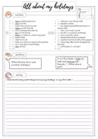 Vorschau - Arbeitsblätter - Speaking & Writing - Summer holidays in Year 7/8 - Seite 1