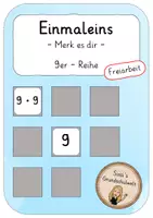 Vorschau - Spiele - Einmaleins - Spiel: Merk es dir! 9er-Reihe - Freiarbeit - Deckblatt