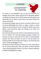Vorschau - Arbeitsblätter - Lückentext St. Martin + Lösungen - Seite 1