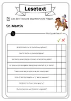 Vorschau - Mal- und Bastelvorlagen - Materialpaket St. Martin | Lesetext + Fragen - Suchsel - Lückentext - Ausmalbilder(inkl. Lösungen) - Seite 3