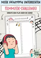 Vorschau - Arbeitsblätter - FILMMUSIK-CHALLENGE: Errate den Film! Auch als Eisbrecher zum Schulstart - Deckblatt