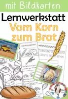 Vorschau - Unterrichtsreihen - Lernwerkstatt - Vom Korn zum Brot - Getreide inklusive Leporello und Bildkarten - Deckblatt