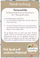 Vorschau - Arbeitsblätter - Namensschilder - Einschulung - Begrüßung 1. Klasse - Seite 1