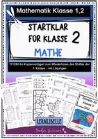 Vorschau - Arbeitsblätter - Startklar für Klasse 2 - Mathe - 17 Kopiervorlagen - Wiederholung des Stoffes der 1. Klasse - Deckblatt