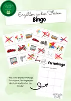 Vorschau - Arbeitsblätter - Ferienbingo - Deckblatt