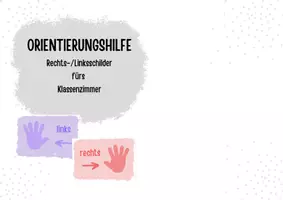 Vorschau - Bildkarten - Rechts-/ Linksschilder fürs Klassenzimmer - Deckblatt
