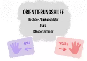 Vorschau - Bildkarten - Rechts-/ Linksschilder fürs Klassenzimmer - Seite 1