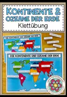 Vorschau - Fördermaterial/Inklusion - Die Kontinente und Ozeane der Erde - Klettübung - Deckblatt
