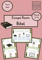 Vorschau - Stundenentwürfe - Escape Room Bibel (Klasse 3/4) - Deckblatt
